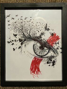 Trash-Polka Style Eye (Framed)